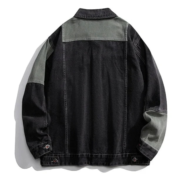 Men’s Contrast-Panel Denim Jacket