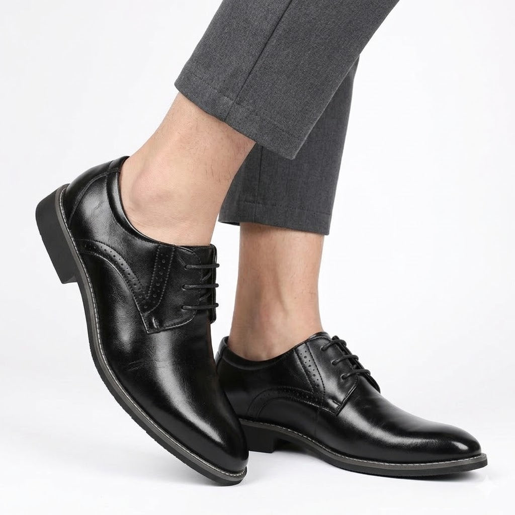 Men’s Business Leather-Look Lace-Up Shoes
