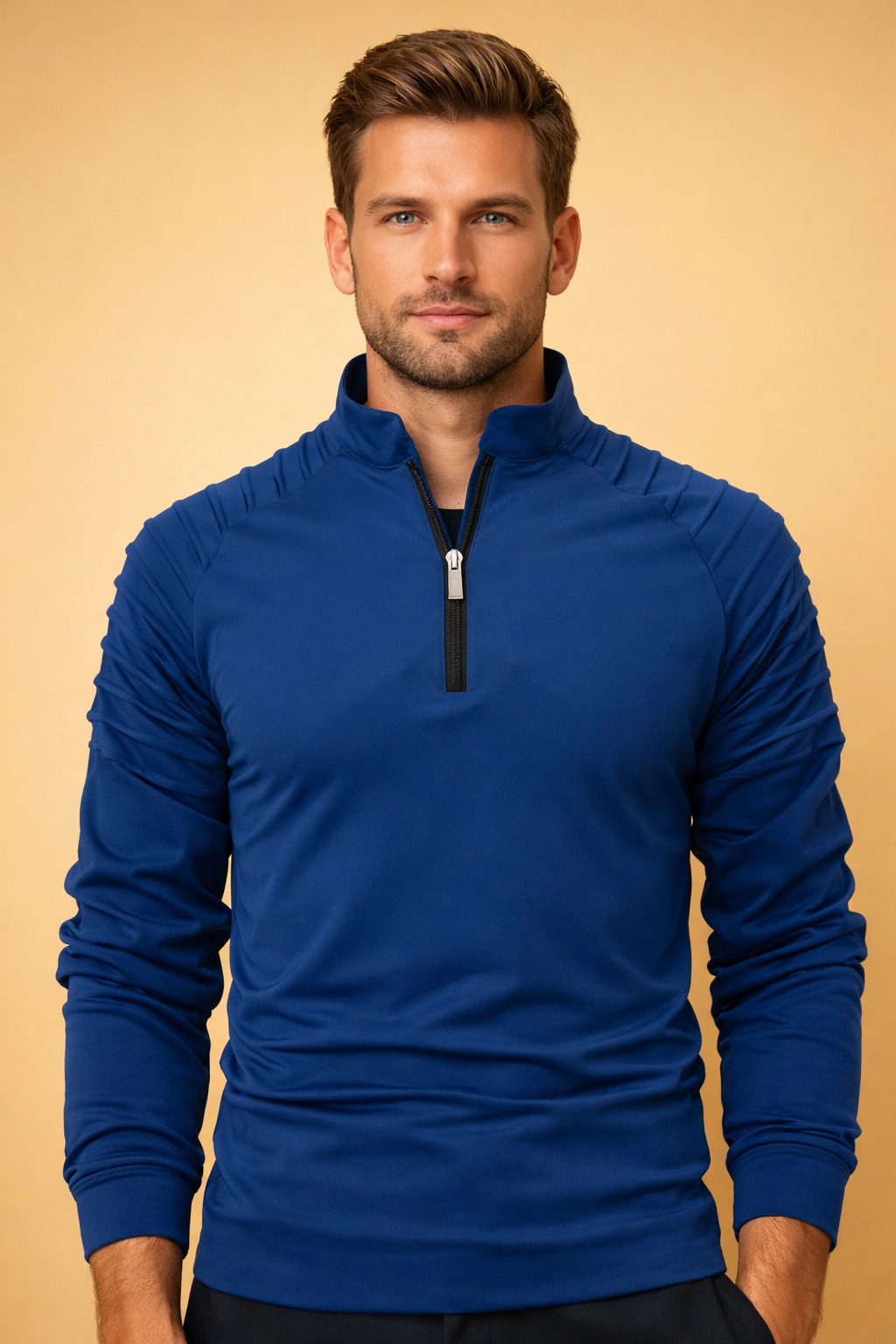 Men’s Quarter-Zip Long-Sleeve Top