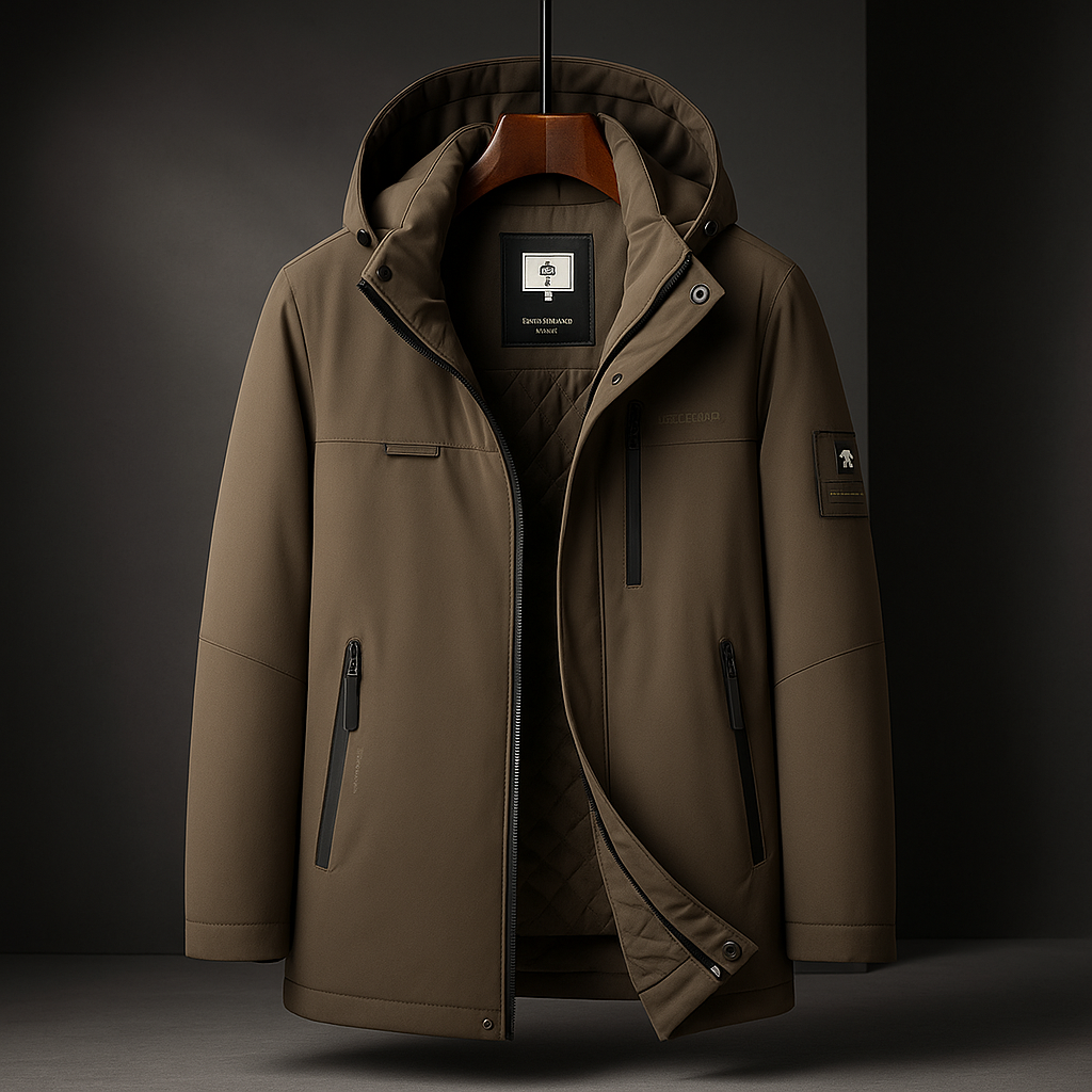 Halston Down Men's Jacket - Dark Taupe