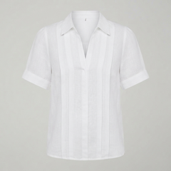 Women’s Pleated Linen Blouse