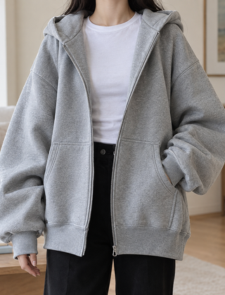 Amandine-Hope Oversized Women's Hoodie - Grey