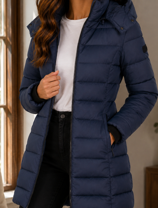 Dahlia-Claire Quilted Women's Jacket - Navy