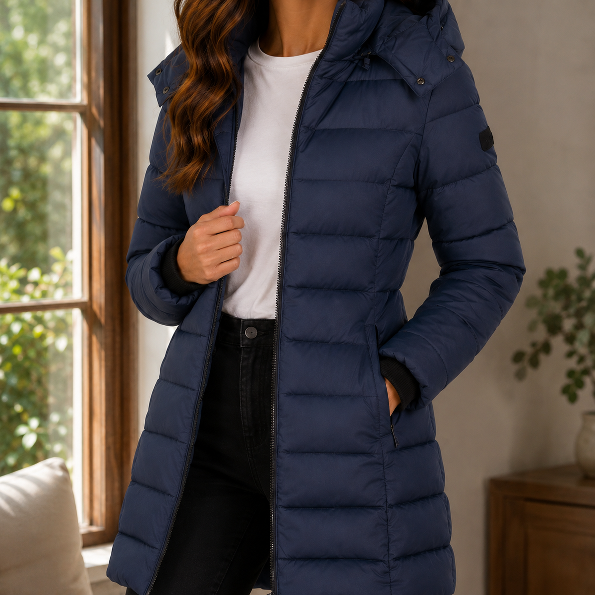 Dahlia-Claire Quilted Women's Jacket - Navy