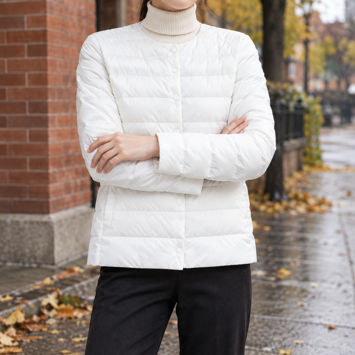 Oriane-Skye Quilted Women's Jacket - White