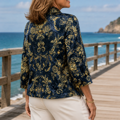 Women’s Baroque-Pattern Open-Front Jacket