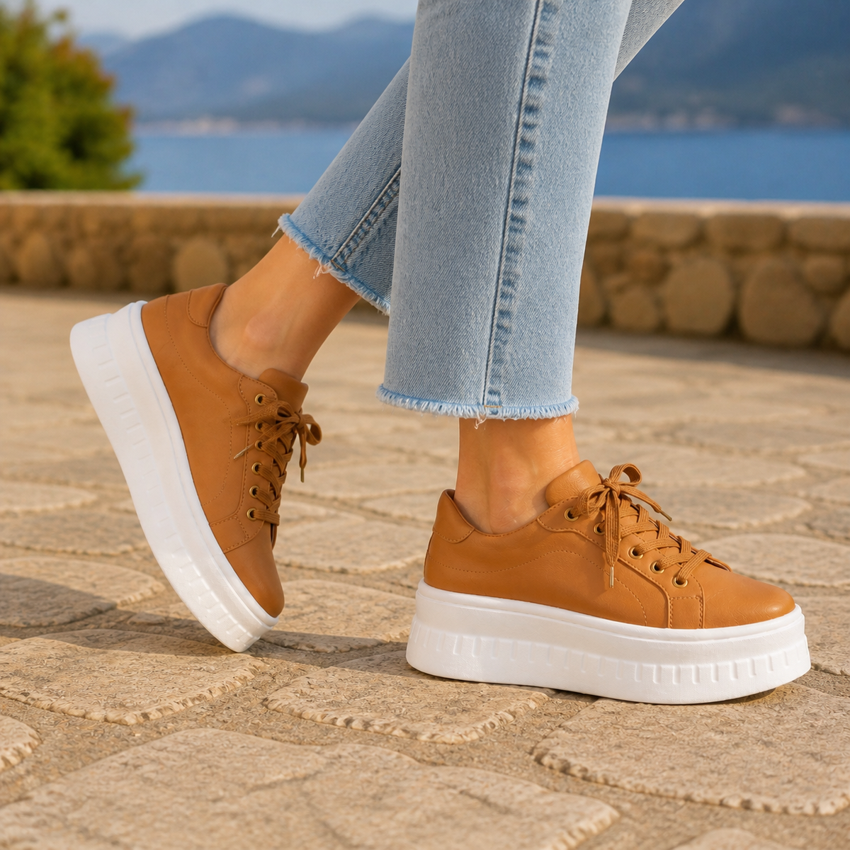 Women’s Lace-Up Chunky Platform Trainers