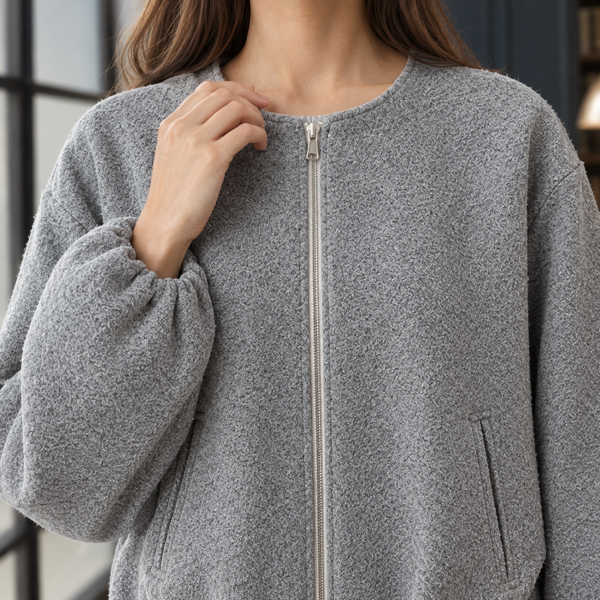 Ophelia-June Balloon Sleeve Women's Jacket - detail image 7