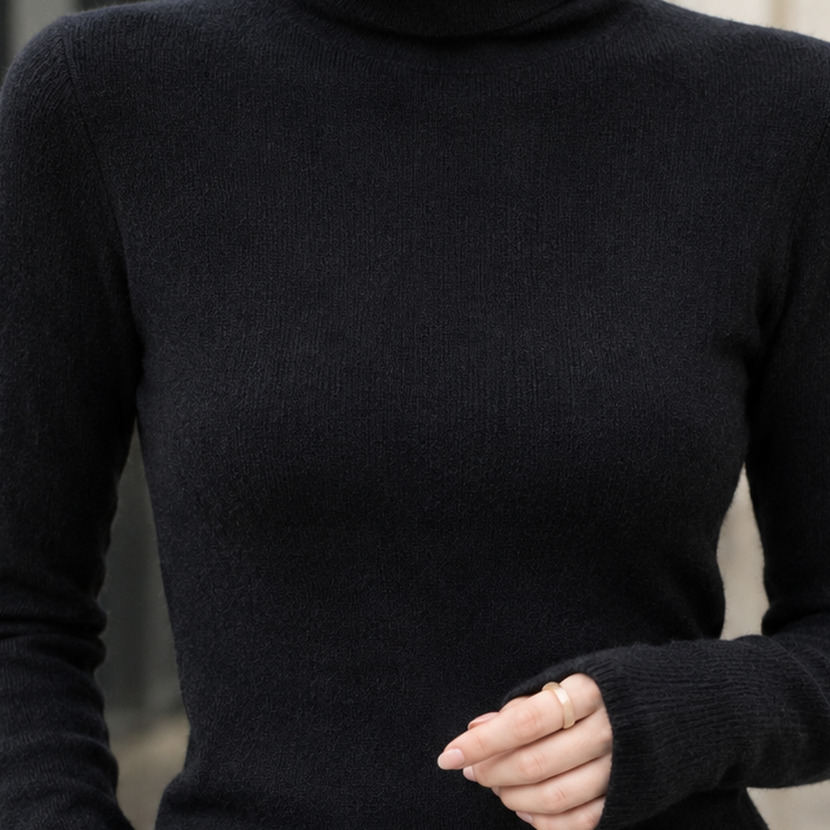 Women's Apolline-Sage Slim Fit Turtleneck Jumper - detail image 7
