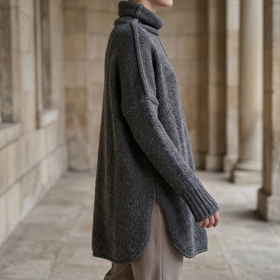 Women’s Cashmere-Blend Stacked-Collar Jumper