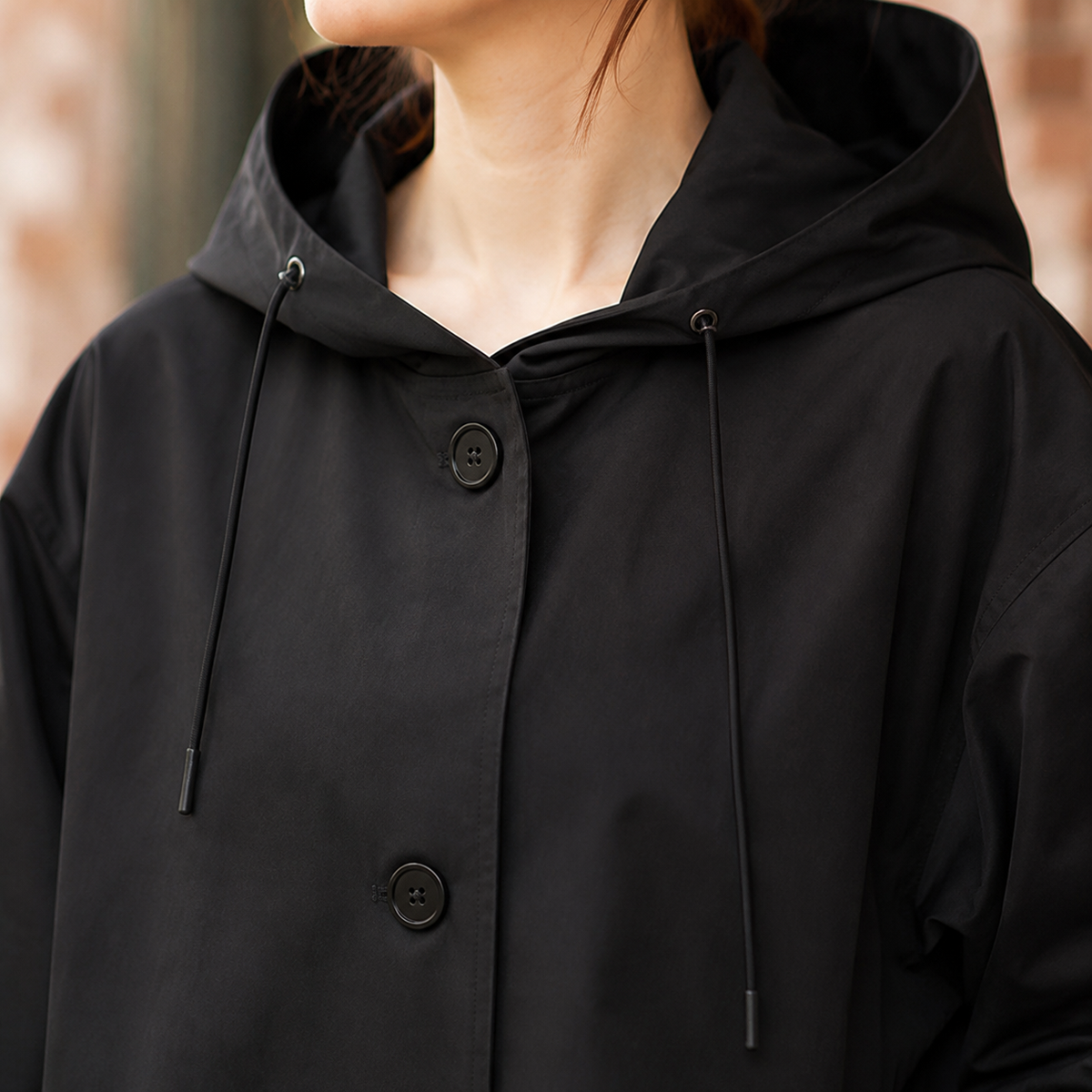 Zelda-Elise Hooded Women's Overcoat - detail image 7