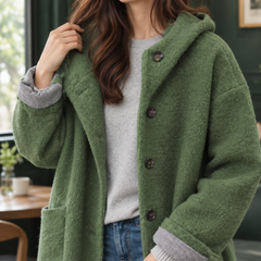 Antonia-Sage Hooded Women's Coat - detail image 6