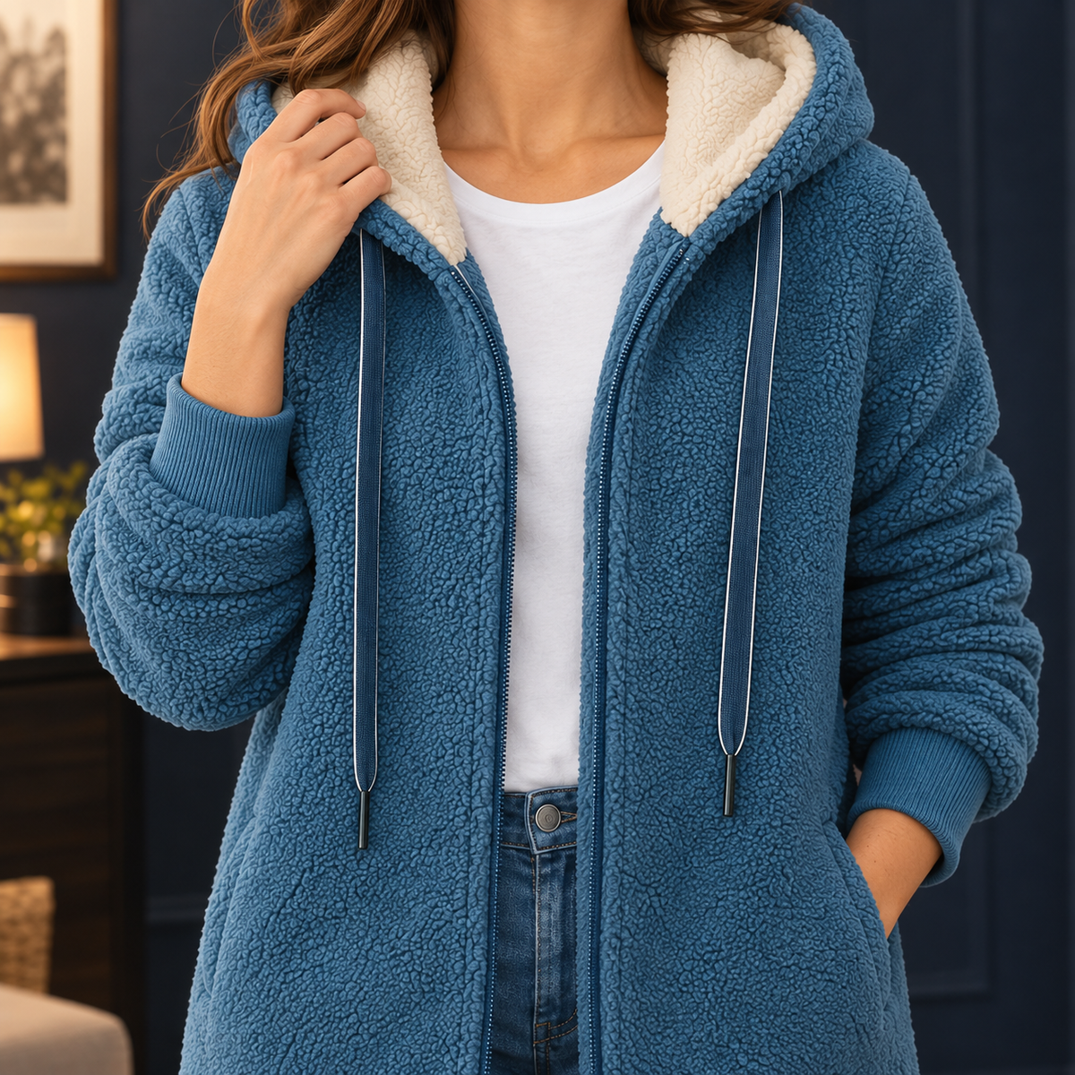 Fleur-Faye Hooded Fleece Women's Jacket - detail image 5