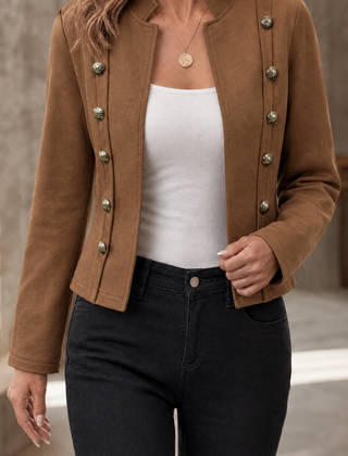 Magdalena-Elise Military Women's Jacket - Khaki
