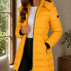 Dahlia-Claire Quilted Women's Jacket - Yellow