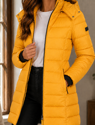 Dahlia-Claire Quilted Women's Jacket - Yellow