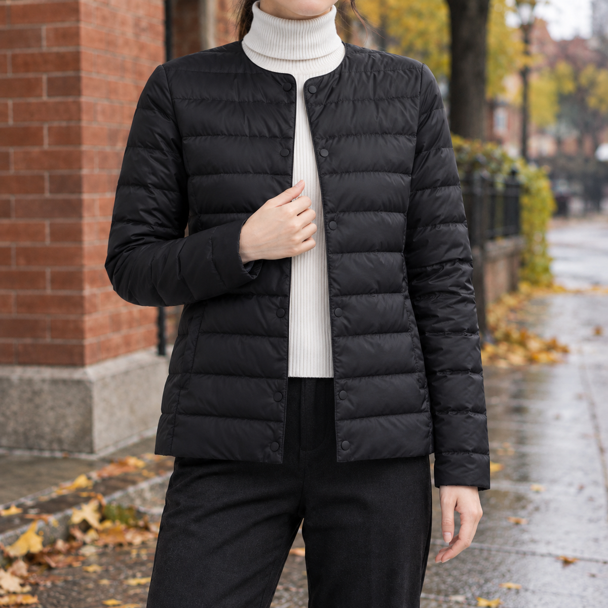 Oriane-Skye Quilted Women's Jacket - Black