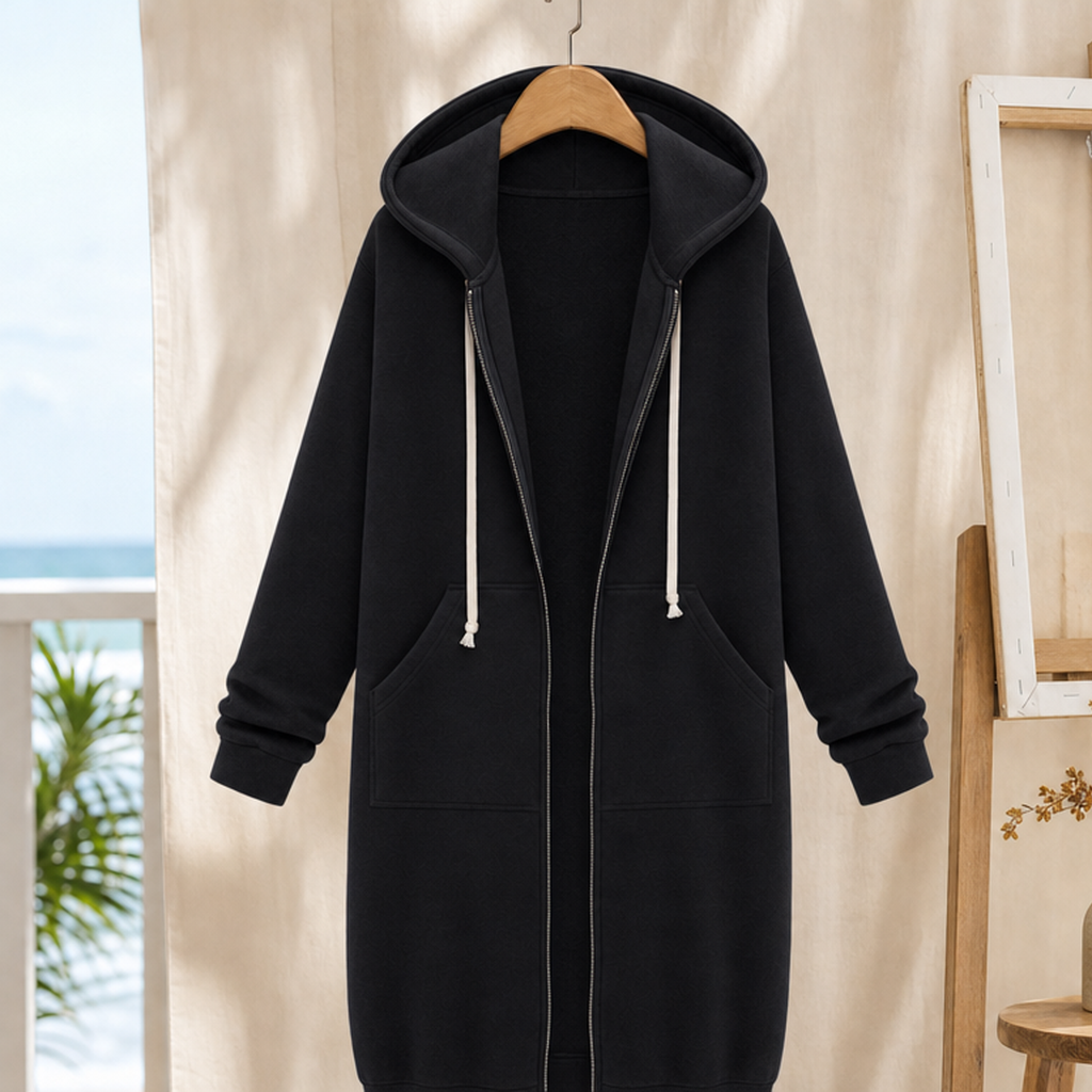 Ilaria-Jade Hooded Women's Hoodie - Black