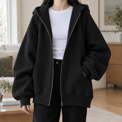 Amandine-Hope Oversized Women's Hoodie - Black