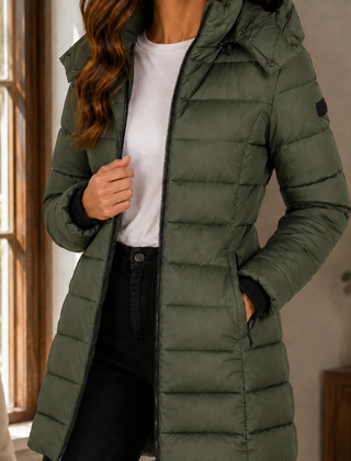 Dahlia-Claire Quilted Women's Jacket - Green