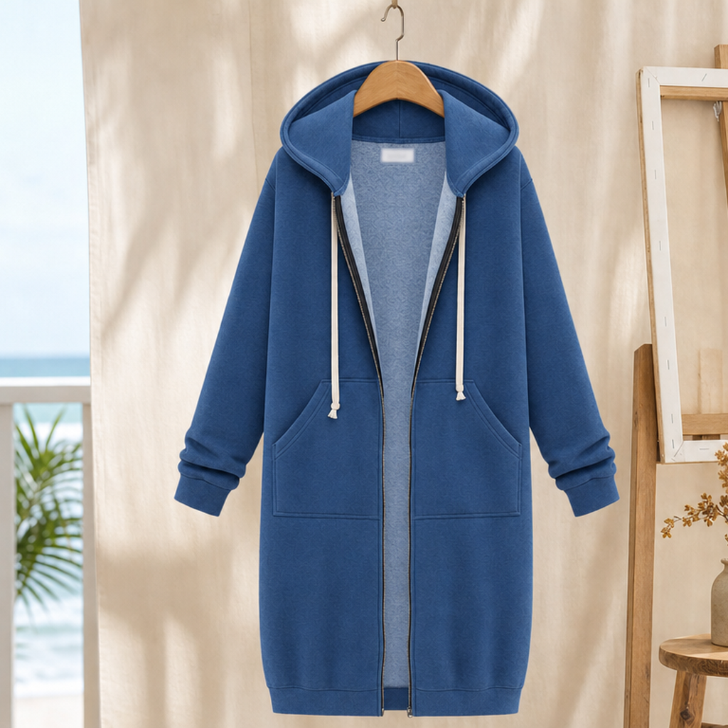 Ilaria-Jade Hooded Women's Hoodie - Blue