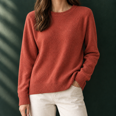 Nicole-Pearl Soft Knit Women's Sweater - Matcha Red