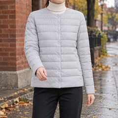 Oriane-Skye Quilted Women's Jacket - Light Grey