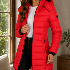 Dahlia-Claire Quilted Women's Jacket - Red