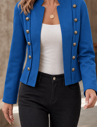 Magdalena-Elise Military Women's Jacket - Blue