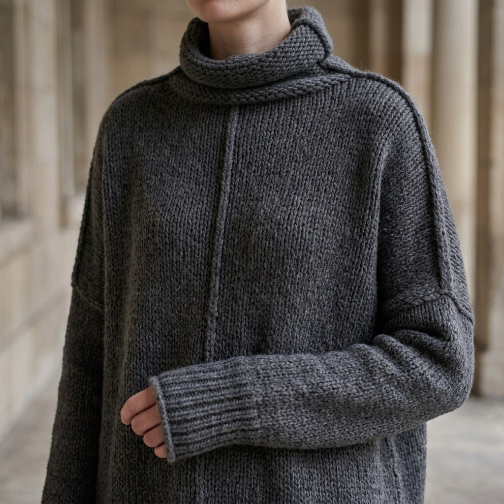 Women’s Cashmere-Blend Stacked-Collar Jumper