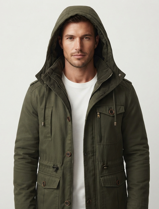 Men’s Insulated Hooded Parka Jacket