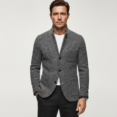 Men’s Retro Wool-Blend Cardigan Jacket