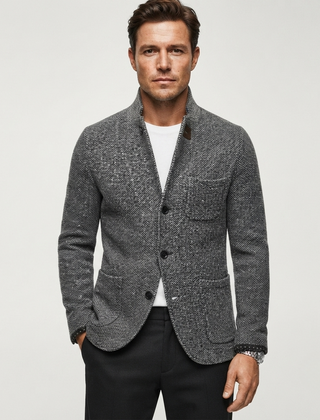 Men’s Retro Wool-Blend Cardigan Jacket