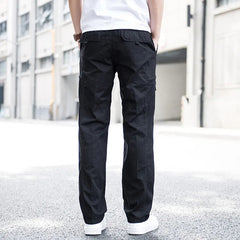 Men’s Stretch Cargo Trousers with Elastic Waist