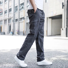 Men’s Stretch Cargo Trousers with Elastic Waist