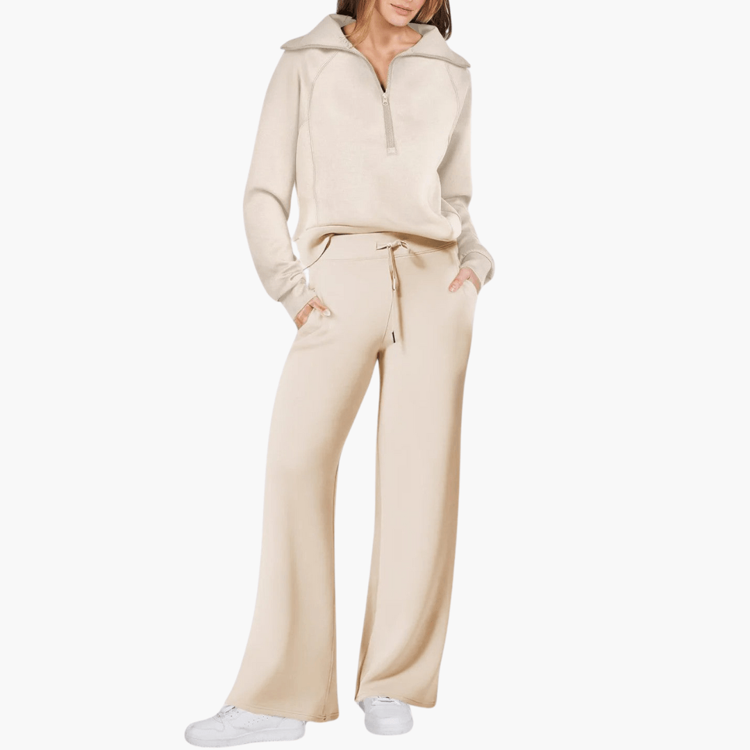 Women’s Zip-Up Hoodie Wide Leg Lounge Set