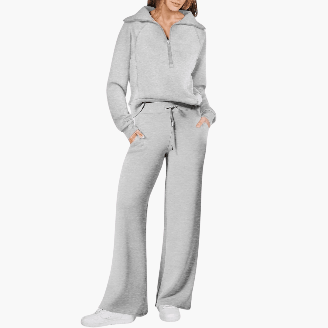 Women’s Zip-Up Hoodie Wide Leg Lounge Set