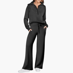 Women’s Zip-Up Hoodie Wide Leg Lounge Set