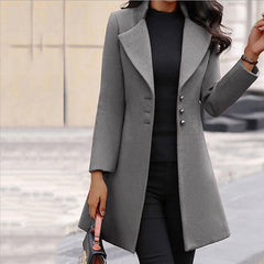Women’s Tailored Longline Wool-Blend Coat