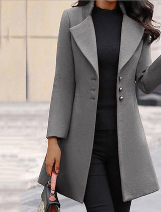Women’s Tailored Longline Wool-Blend Coat