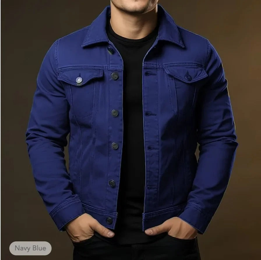Men’s Black Denim Trucker Jacket