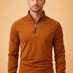 Men’s Quarter-Zip Long-Sleeve Top