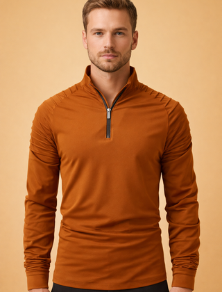 Men’s Quarter-Zip Long-Sleeve Top
