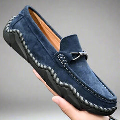 Men’s Suede-Look Buckle Loafers