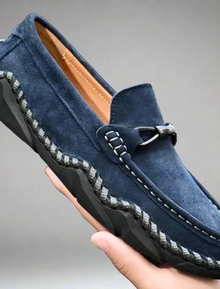 Men’s Suede-Look Buckle Loafers