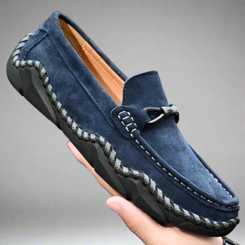 Men’s Suede-Look Buckle Loafers