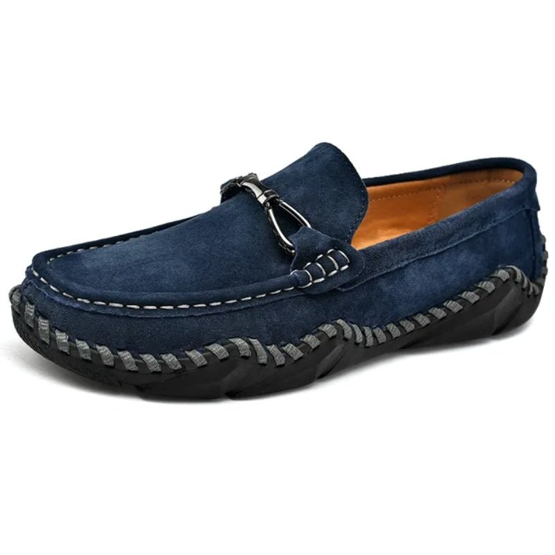 Men’s Suede-Look Buckle Loafers