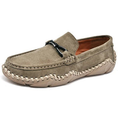 Men’s Suede-Look Buckle Loafers