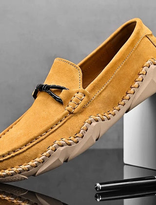 Men’s Suede-Look Buckle Loafers