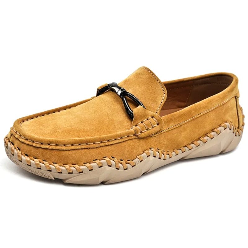 Men’s Suede-Look Buckle Loafers
